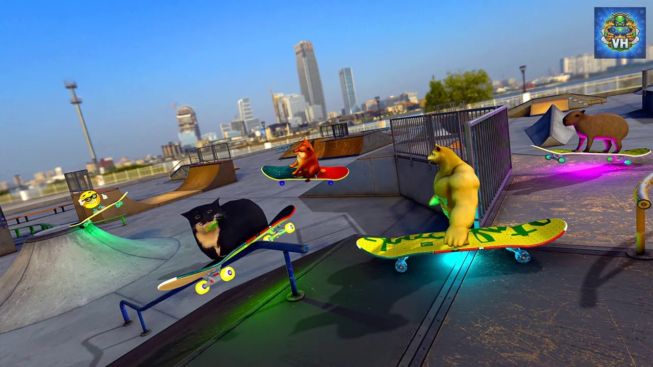 Skateboard Drifting with Maxwell Cat: The Game Simulator Nintendo Switch - ảnh màn hình 4