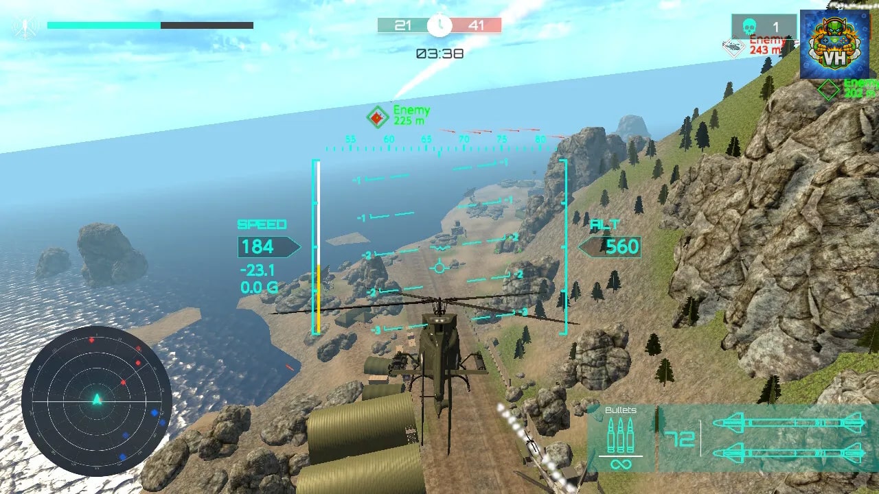 Helicopter Battle Arena Simulator Nintendo Switch - ảnh màn hình 6