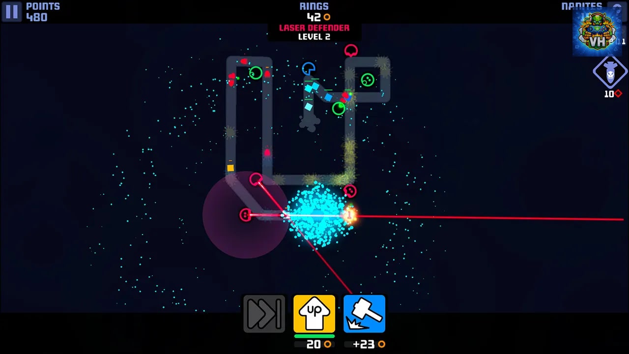 Colony Defense - The Ultimate Minimalist Tower Base Defense Game Nintendo Switch - ảnh màn hình 1