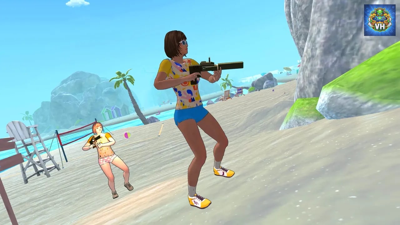 Bikini Beach: Anime Girls Assault Nintendo Switch - ảnh màn hình 1