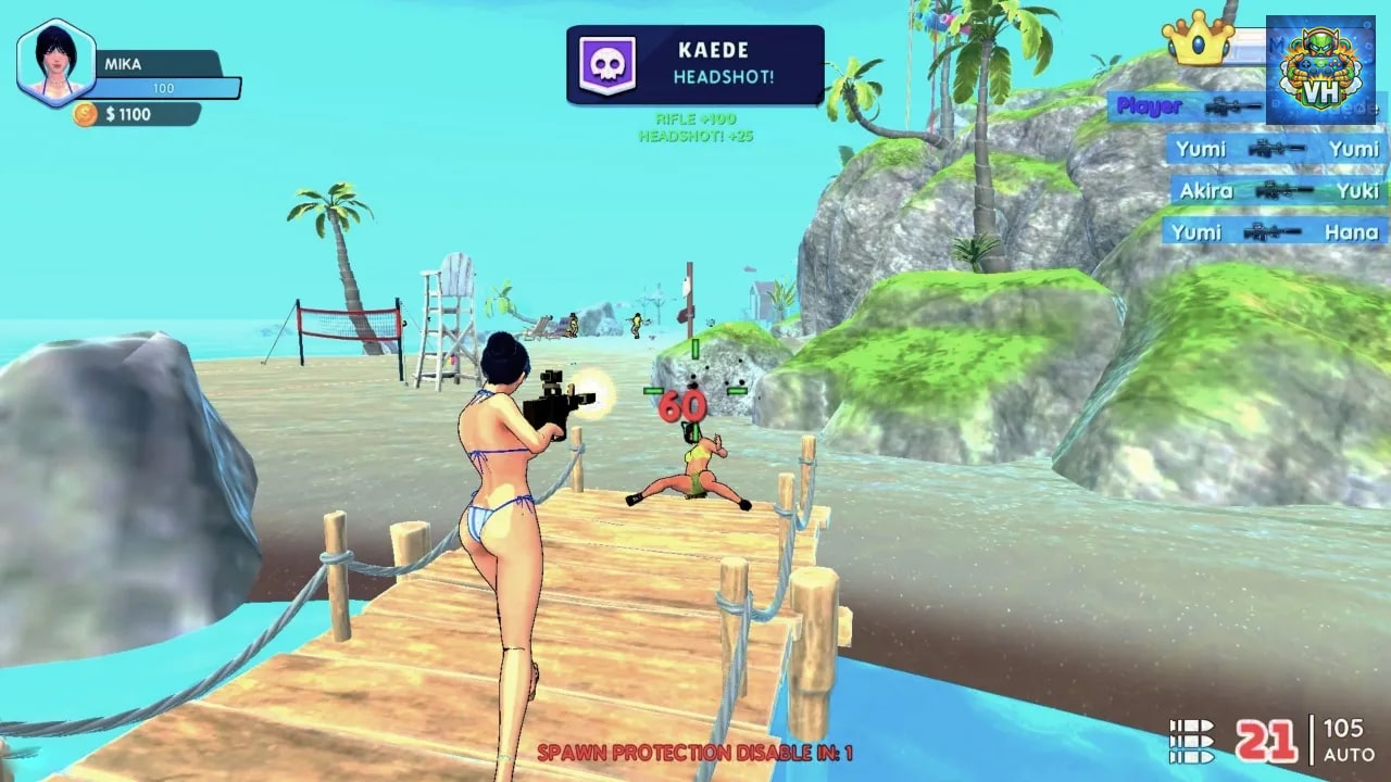 Bikini Beach: Anime Girls Assault Nintendo Switch - ảnh màn hình 7