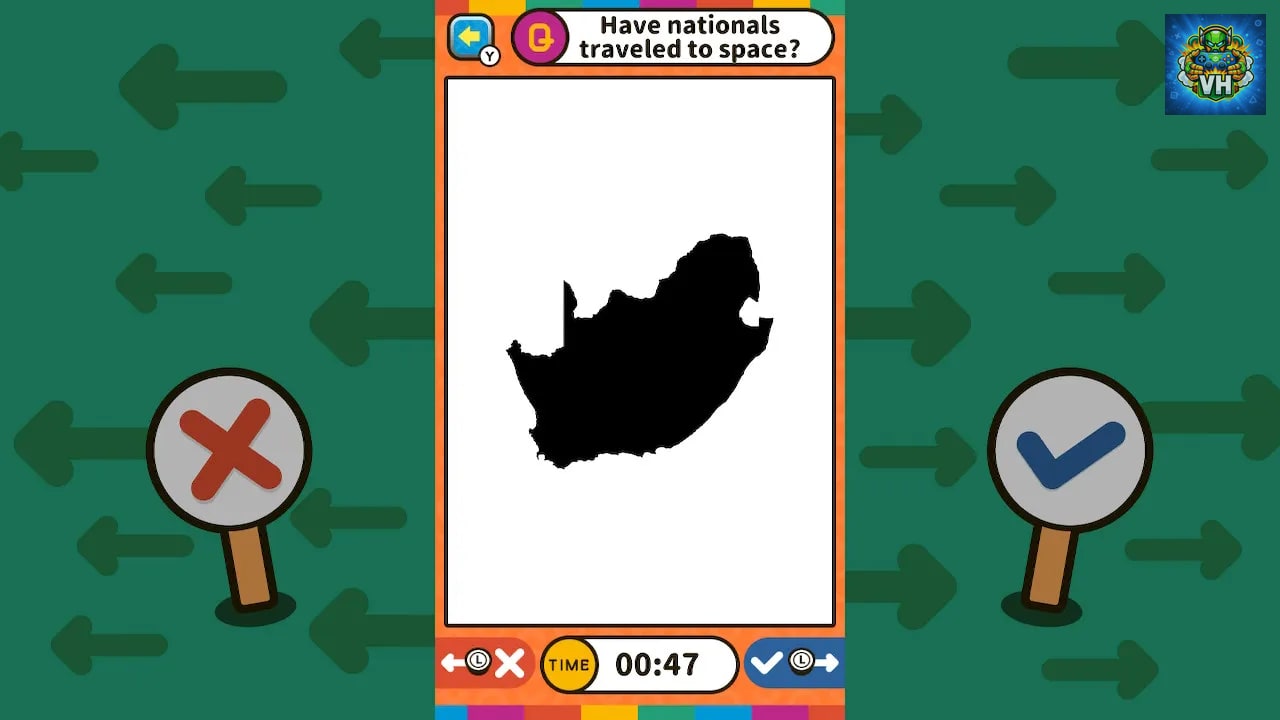 Swipe Right or Left Geography Binary Quiz Nintendo Switch - ảnh màn hình 4