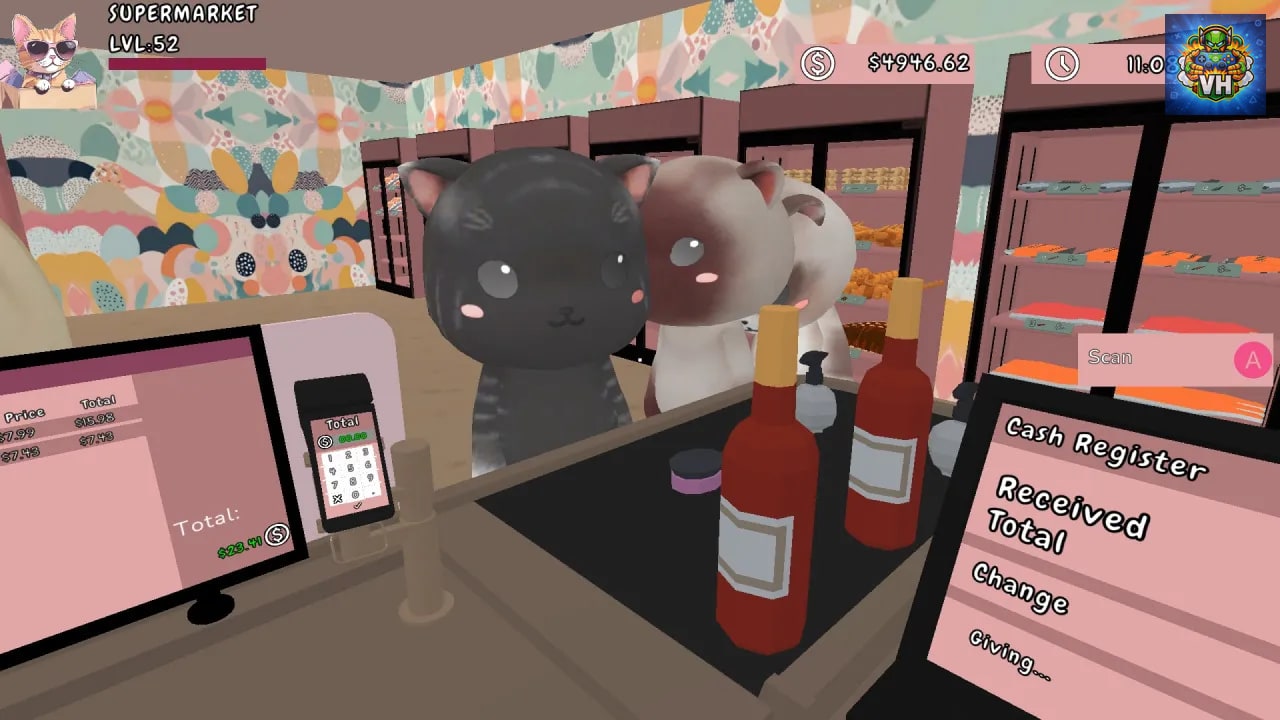 Cat MeowMart: Supermarket Simulator Nintendo Switch - ảnh màn hình 1