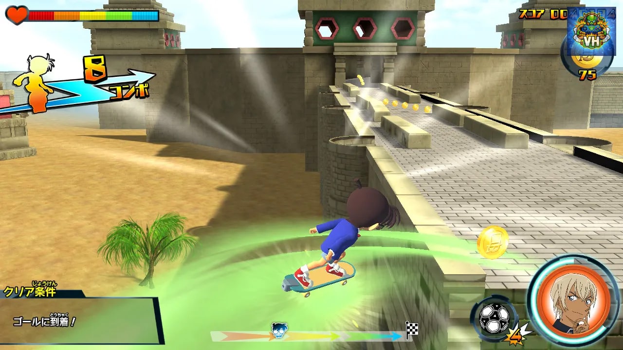 Detective Conan: Skateboard Run, Kaitou Kid and the Mysterious Treasure Nintendo Switch - ảnh màn hình 4