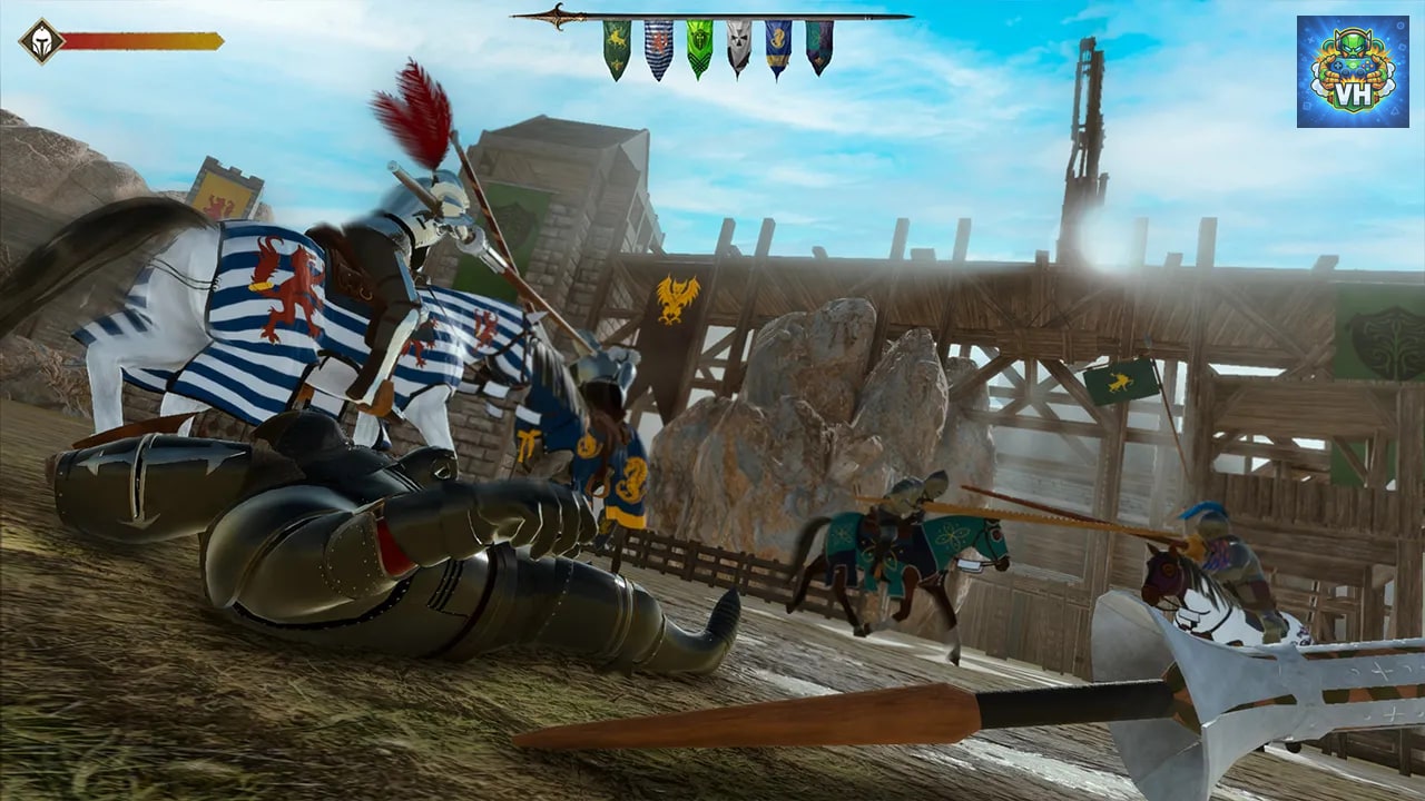 Mounted Knights Battle Medieval Warrior Honor Simulator Nintendo Switch - ảnh màn hình 1