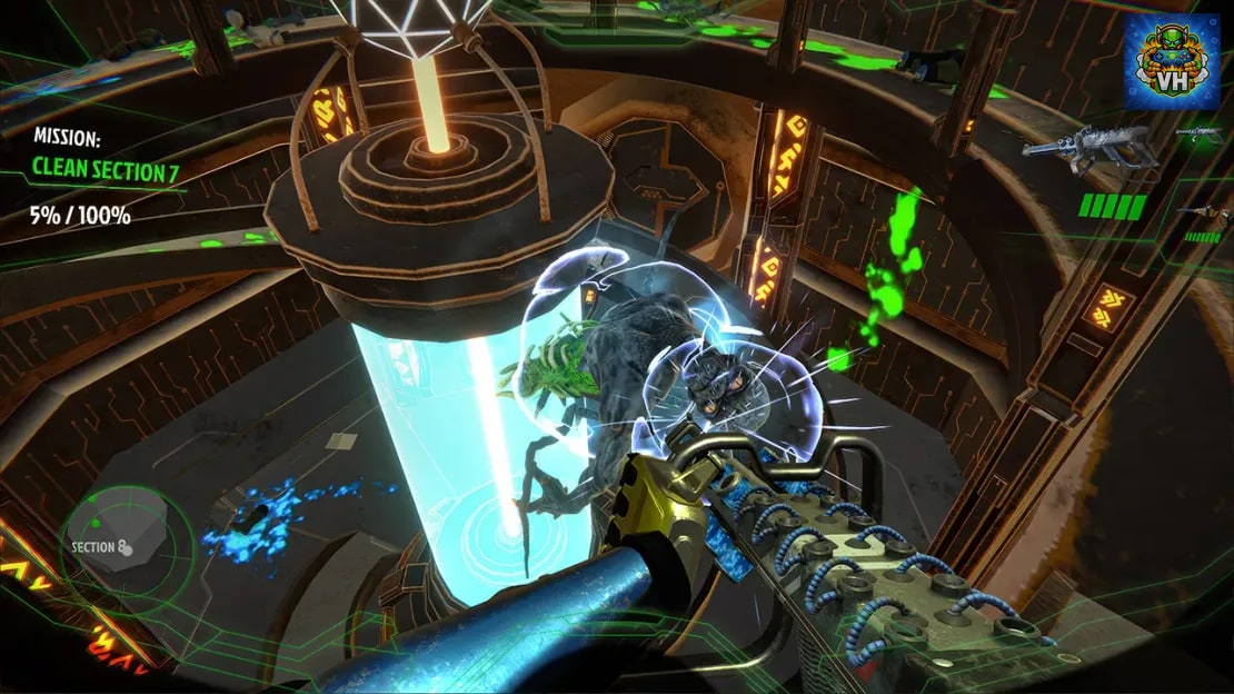 Space CleanUp: Cosmic Robot Disinfector Nintendo Switch - ảnh màn hình 2