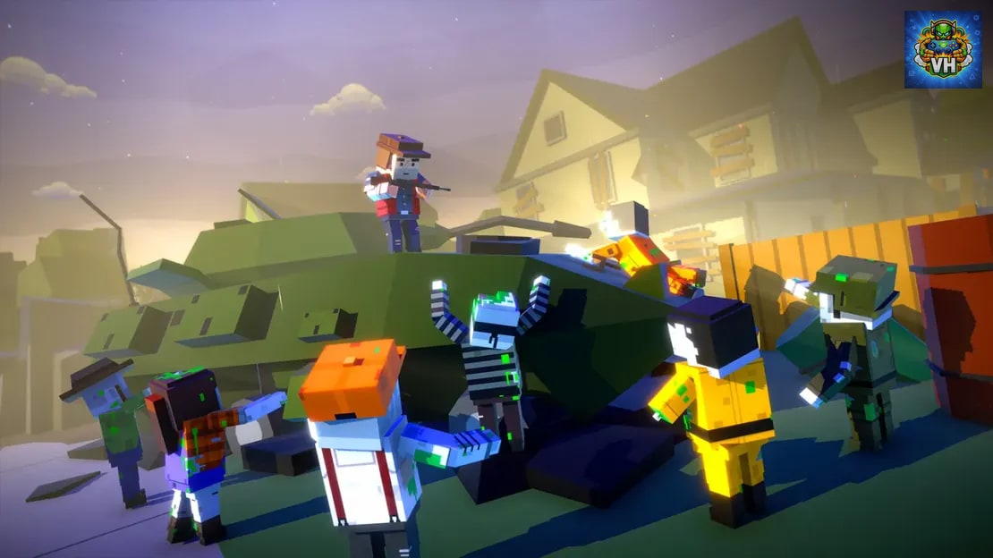 Zombie Blocks Pixel Shooter Gun Nintendo Switch - ảnh màn hình 1