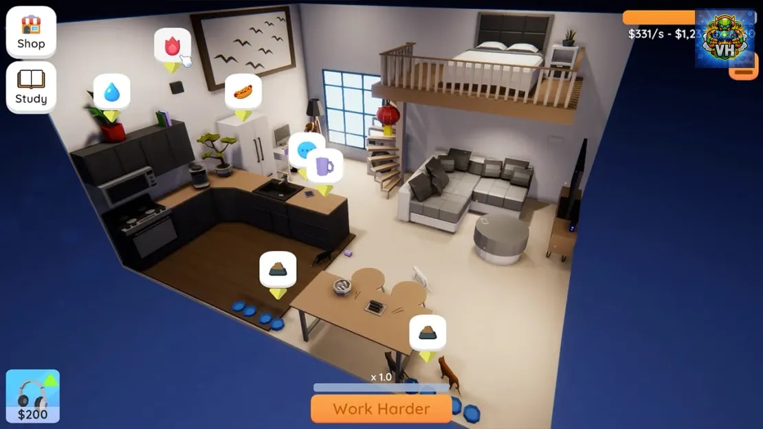 Home Office Simulator – Ayame Life Sim Nintendo Switch - ảnh màn hình 1
