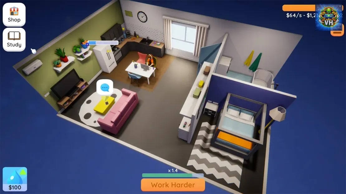 Home Office Simulator – Ayame Life Sim Nintendo Switch - ảnh màn hình 3