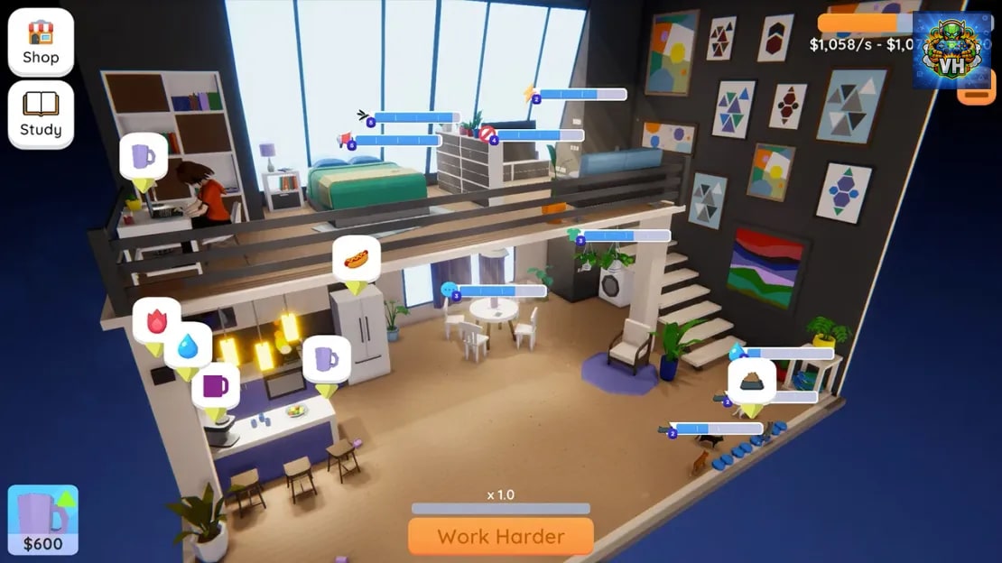 Home Office Simulator – Ayame Life Sim Nintendo Switch - ảnh màn hình 5