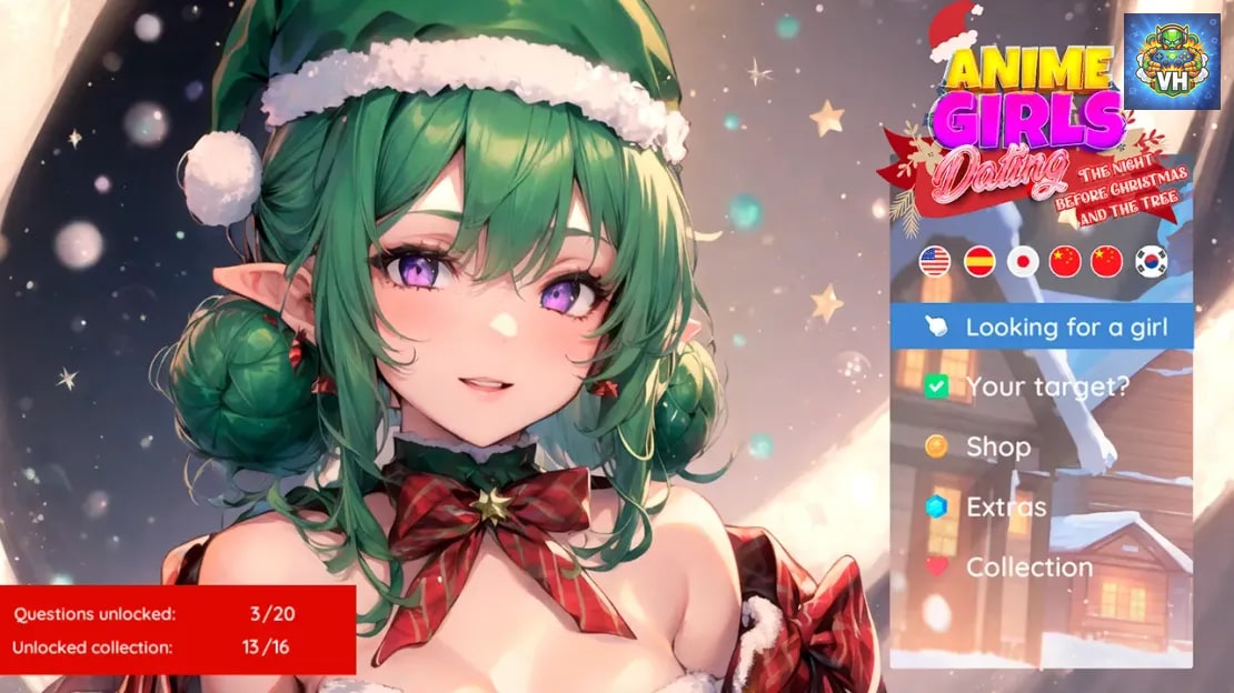 Anime Girls Dating The night before Christmas and the tree Nintendo Switch - ảnh màn hình 2