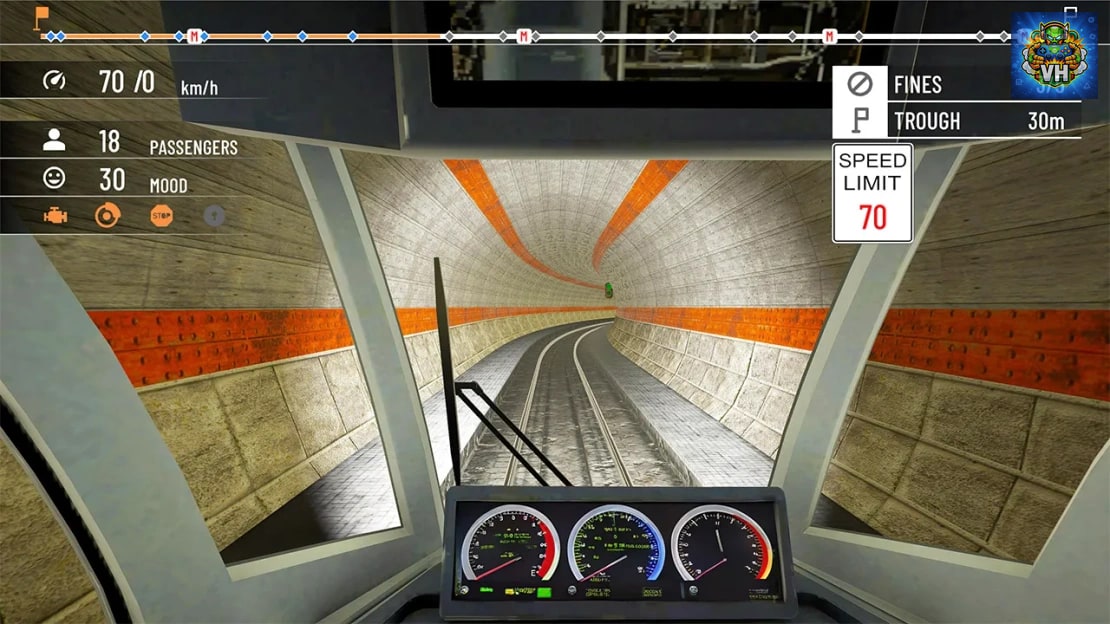 Subway Simulator – Underground Train Remaster Nintendo Switch - ảnh màn hình 1