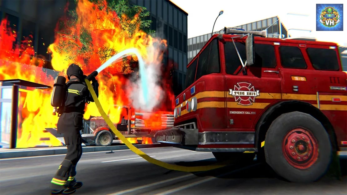 Firefighter:Car Fire Truck Sim Driving 2022 Simulator Nintendo Switch - ảnh màn hình 3