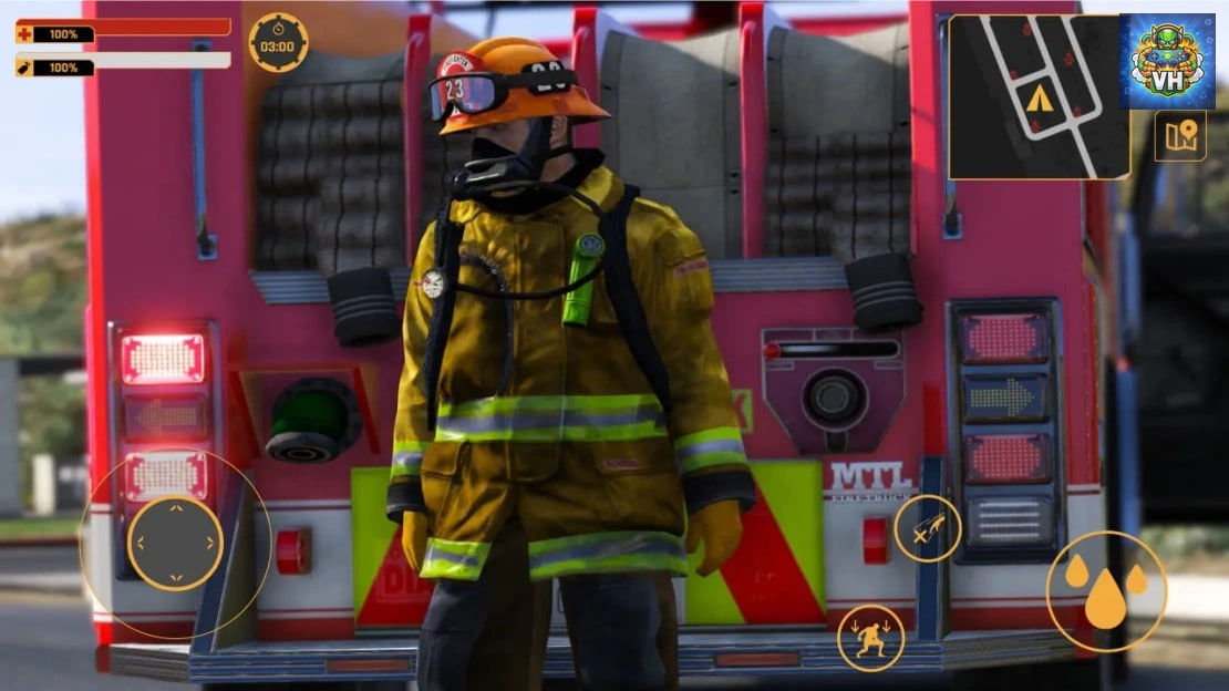 Firefighter:Car Fire Truck Sim Driving 2022 Simulator Nintendo Switch - ảnh màn hình 5
