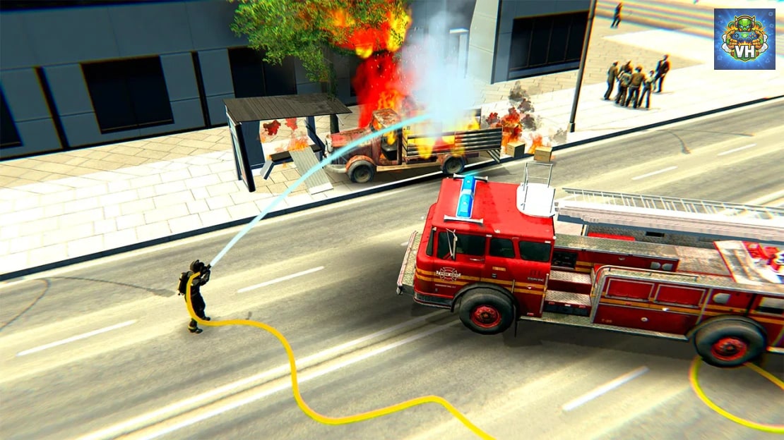 Firefighter:Car Fire Truck Sim Driving 2022 Simulator Nintendo Switch - ảnh màn hình 12