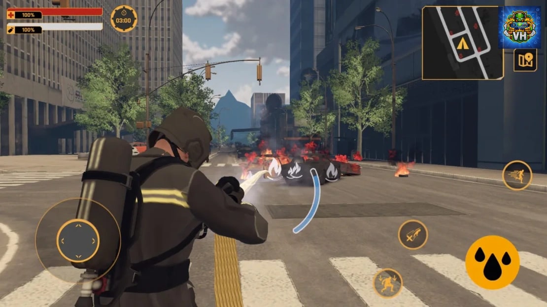 Firefighter:Car Fire Truck Sim Driving 2022 Simulator Nintendo Switch - ảnh màn hình 4