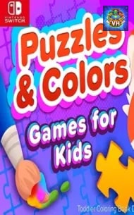 Puzzles & Colors Games for Kids Toddler Coloring Book Draw Paint Nintendo Switch