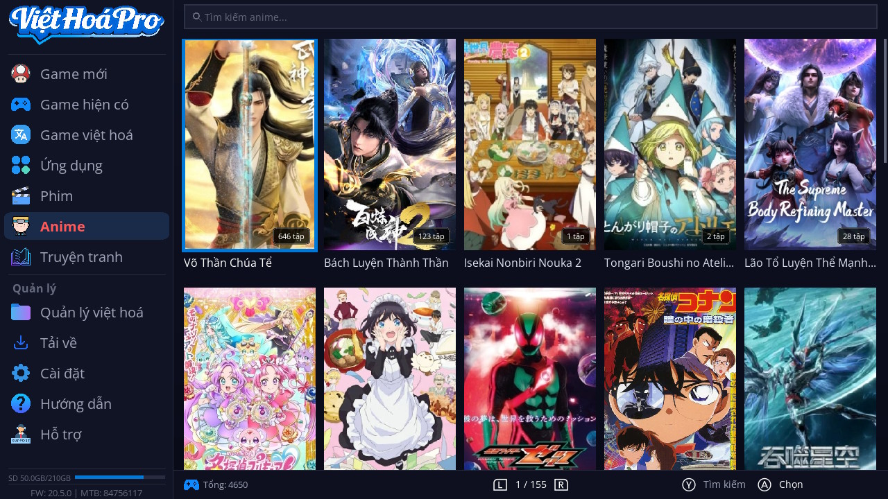 Xem anime trên Nintendo Switch